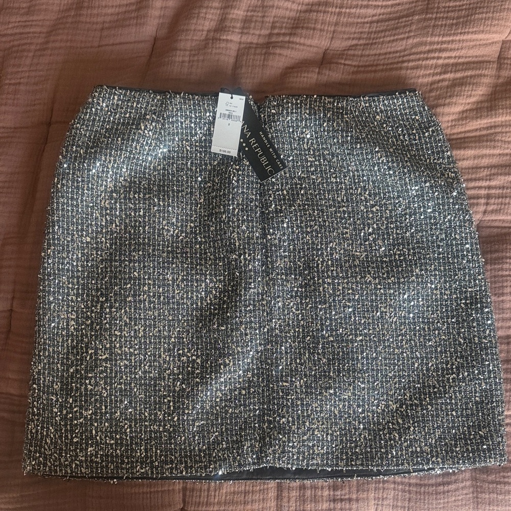 Banana Republic Silver Mini Skirt